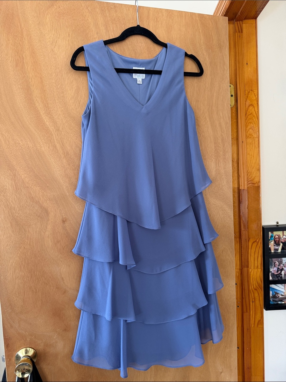 Patra Dusty Lavender Tiered V-Neck Dress
